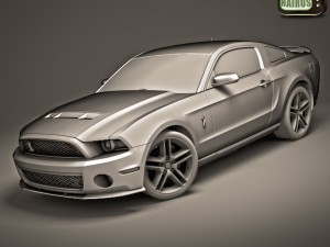 Modern American Muscle Car 2010 Modello 3D