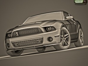 Modern American Muscle Car 2010 Modello 3D