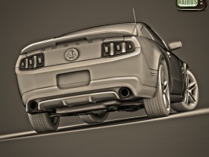 Modern American Muscle Car 2010 Modello 3D