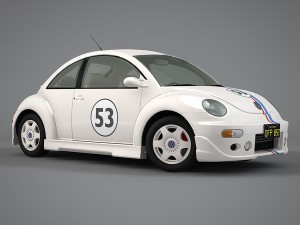 volkswagen new beetle herbie Modèle 3D