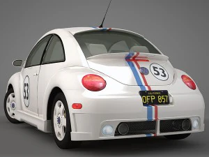 volkswagen new beetle herbie 3D Model