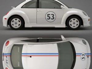 volkswagen new beetle herbie 3D Model