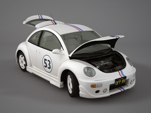 volkswagen new beetle herbie 3D Model