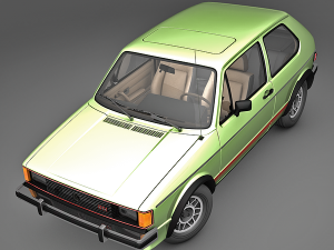 volkswagen rabbit gti 1984 3D Модель