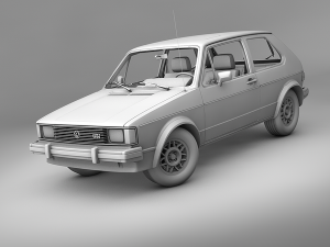 volkswagen rabbit gti 1984 3D Модель