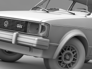 volkswagen rabbit gti 1984 3D Модель