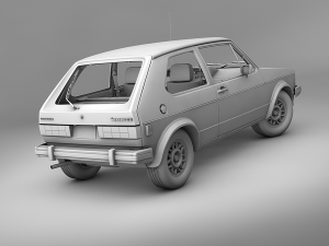 volkswagen rabbit gti 1984 3D Модель
