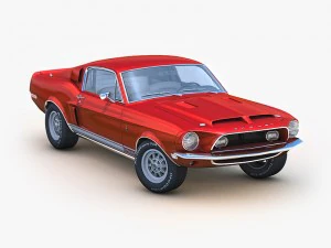 Muscle car americana del 1968 Modello 3D
