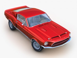 American Muscle Car 1968 3D Model