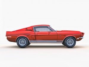 American Muscle Car 1968 3D Model