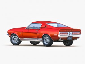 American Muscle Car 1968 3D Model