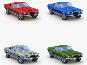 American Muscle Car 1968 3D Model