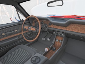 American Muscle Car 1968 3D Model