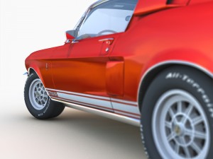 American Muscle Car 1968 3D Model