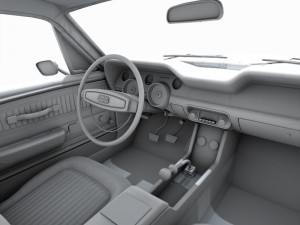 American Muscle Car 1968 3D Model