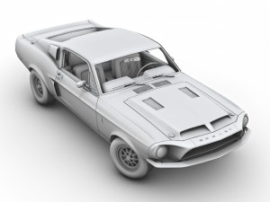 American Muscle Car 1968 3D Model
