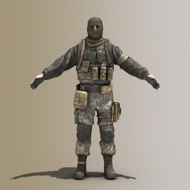 Elite Trooper Model 3D .c4d .max .obj .3ds .fbx .stl .blend 
