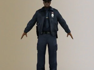 policial Modelo 3D
