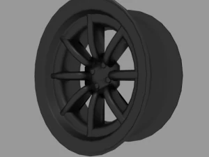 rueda de coche 8 radios Modelo 3D