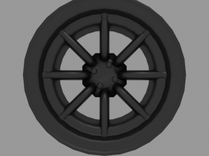 car wheel 8 spoke 3D Modell