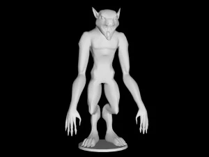 オオカミ男 3Dモデル