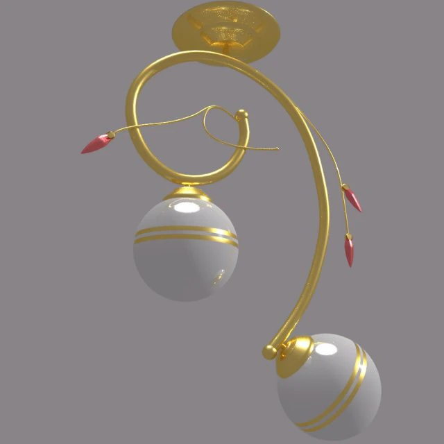 gold lamp 3D Model .c4d .max .obj .3ds .fbx .stl .blend 