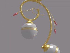 gold lamp Model 3D