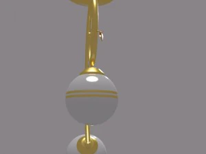 gold lamp 3D Model