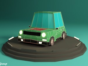 cartoon car vr - ar - low-poly 3D Модель