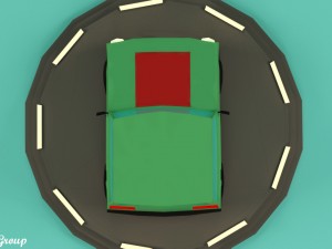 cartoon car vr - ar - low-poly 3D Модель