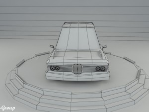 racing cartoon car vr - ar - low-poly 3D Model