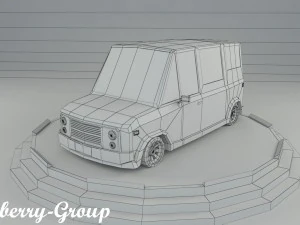 cartoon van vr - ar - low-poly 3D Model