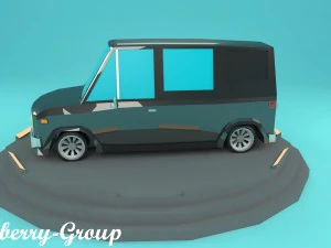 cartoon van vr - ar - low-poly 3D Model