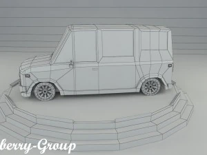cartoon van vr - ar - low-poly 3D Model