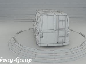 cartoon van vr - ar - low-poly Modelo 3D