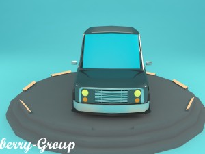 cartoon van vr - ar - low-poly Modelo 3D