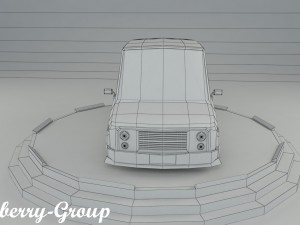 cartoon van vr - ar - low-poly Modelo 3D