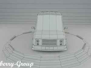 cartoon van vr - ar - low-poly 3D Model