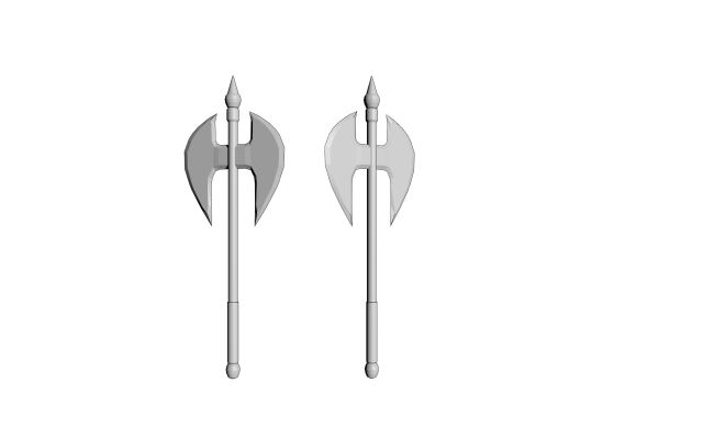 axe low poly Modèle 3D .c4d .max .obj .3ds .fbx .stl .blend 