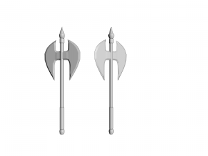 axe low poly Modelo 3D