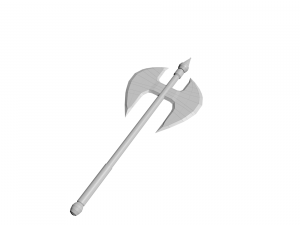 axe low poly Modèle 3D