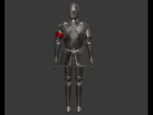 full plate knight armor Model 3D