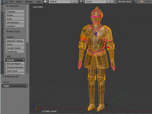 full plate knight armor Model 3D