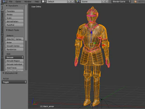 full plate knight armor 3D Model