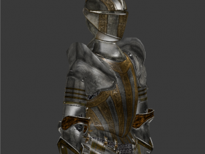 15th century decorated armor Model 3D