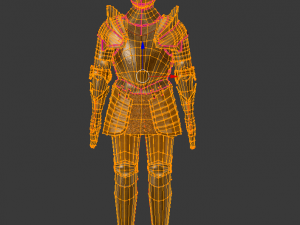 15th century decorated armor Model 3D