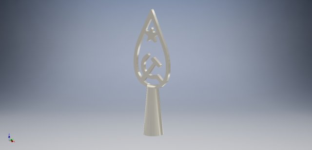 ussr vintage flag tip Modelo de impresión 3D .c4d .max .obj .3ds .fbx .stl .blend