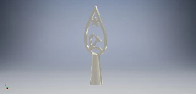 ussr vintage flag tip 3D Print Model .c4d .max .obj .3ds .fbx .stl .blend 