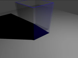 Vetro 3d di vetro colorato di colore blu Modello 3D