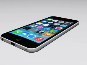 яблоко iphone 5c белый 3D Модель